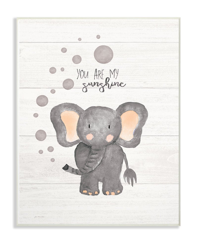 Stupell Industries The Kids Room by Stupell You Are My Sunshine Elephant - Image 1